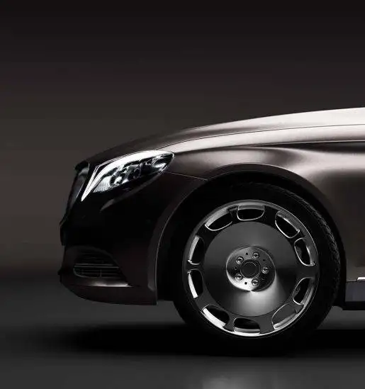 Limo car, a premium luxury vehicle on black. Vip transport, rent a limousine concept. 3D illustration